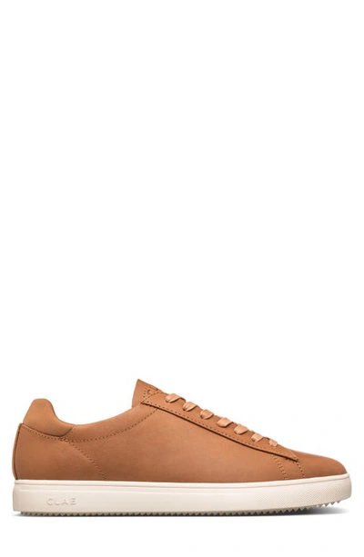 Clae Bradley Sneaker In Cashew Brown Leather