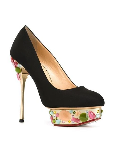 Shop Charlotte Olympia 'dolly' Pumps In Noir Multi Or