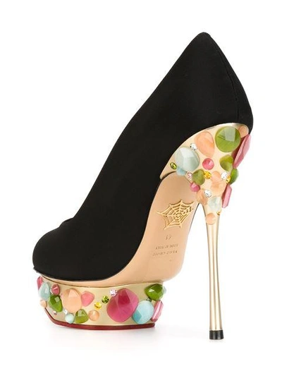 Shop Charlotte Olympia 'dolly' Pumps In Noir Multi Or