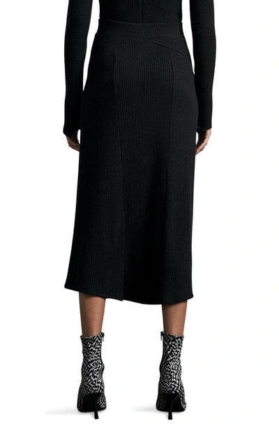 Shop Rag & Bone Ribbed A-line Skirt In Black