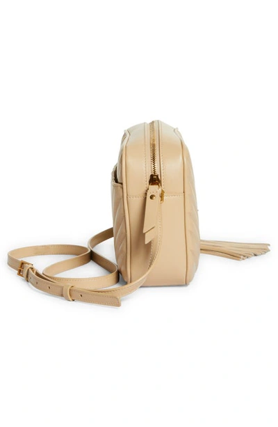 Shop Saint Laurent Lou Matelassé Leather Camera Bag In Avorio/gold