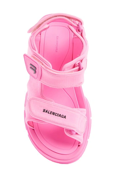 Shop Balenciaga Tourist Sandal In Fluo Pink