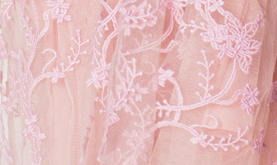 Popatu Kids' Embroidered Overlay Tulle Dress In Blush