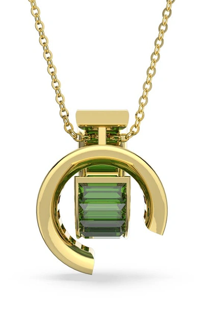 Shop Swarovski Matrix Pendant Necklace In Green