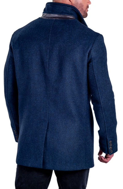 Wool Blend Topcoat - Navy | Untuckit