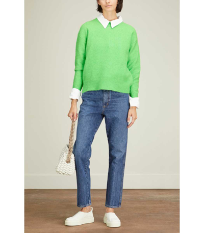 Shop Samsoe & Samsoe Anour Sweater In Vibrant Green