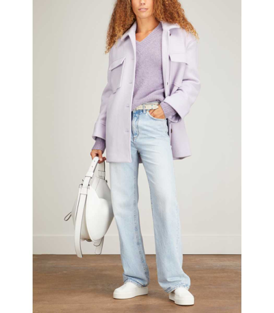 Shop Samsoe & Samsoe Mila V-neck Sweaters In Orchid Petal In Purple