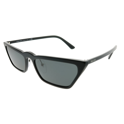 Shop Prada Pr 19us 1ab5s0 Womens Cat-eye Sunglasses In Black