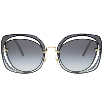 Shop Miu Miu Mu 54ss Ue65d1 Womens Geometric Sunglasses In Grey