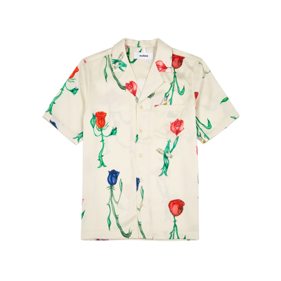 Shop Soulland Orson Printed Tencel Shirt In Multicoloured