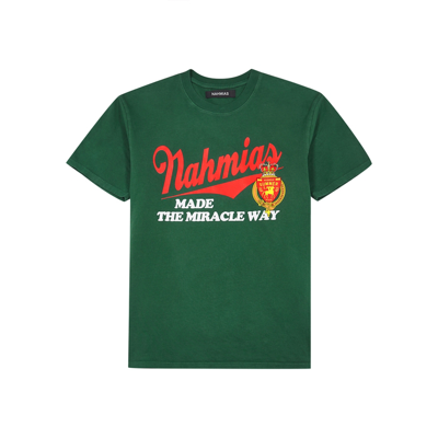 Shop Nahmias Miracle Way Logo Cotton T-shirt In Green