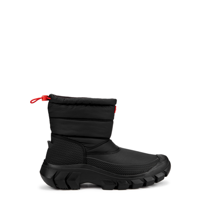 Shop Hunter Intrepid Quilted Nylon Snow Boots In Black