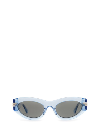 Shop Bottega Veneta Eyewear Cat In Blue