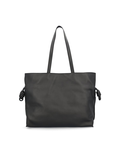 Shop Loewe Flamenco Large Shoulder Bag In Black