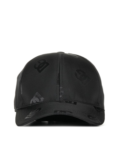 Shop Dolce & Gabbana Allover Logo Printed Baseball Cap In Black