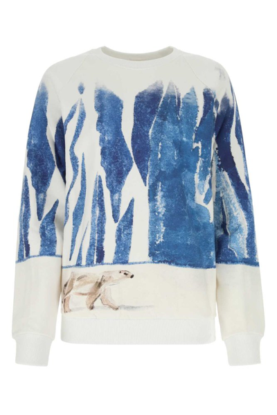 Shop Chloé Polar Bear Printed Sweatshirt In Multi