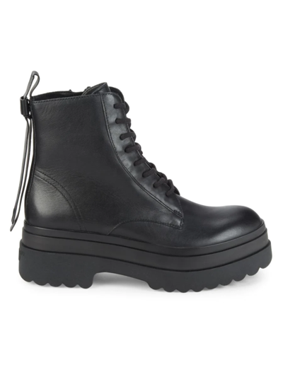 Shop Red Valentino Women's Leather Ankle Boots In Nero