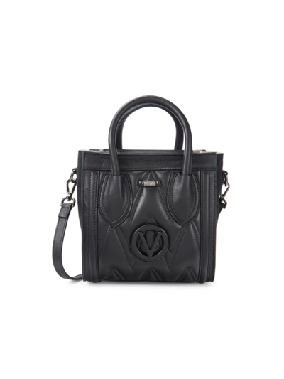 Shop Valentino By Mario Valentino Women's Eva Quilted Leather Top Handle Bag In Black