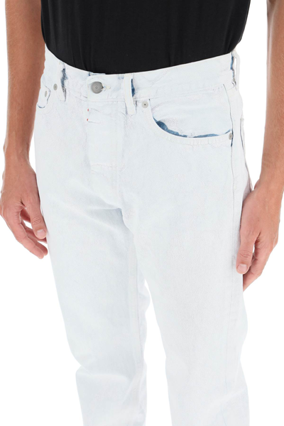 Shop Maison Margiela Paint Effect Denim Jeans In White
