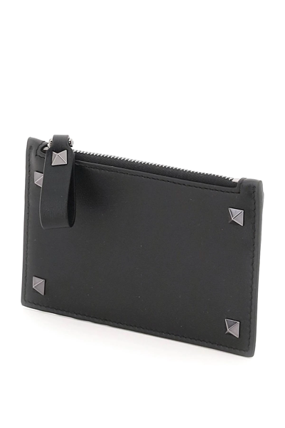 Shop Valentino Zippered Card Holder In Black