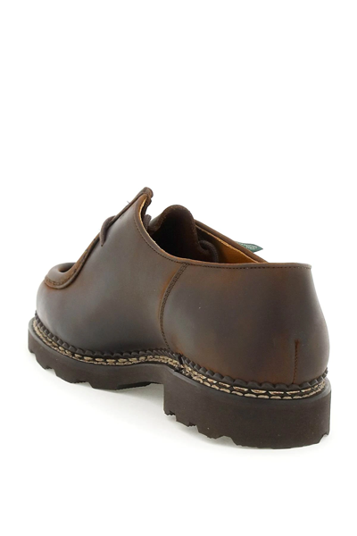 Shop Paraboot Leather 'michael' Derby Shoes In Brown