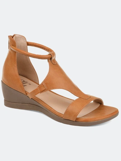 Shop Journee Collection Women's Trayle Sandal Wedge In Tan