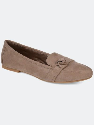 Shop Journee Collection Women's Marci Flat In Taupe