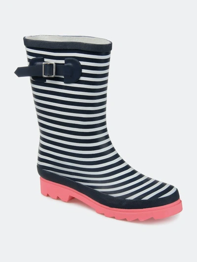 Shop Journee Collection Women's Seattle Rain Boot In Stripe