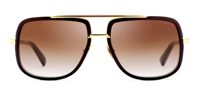 Shop Dita Mach-one Drx-2030b-59-z Aviator Sunglasses In Brown