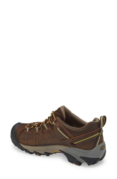 Shop Keen Targhee Ii Waterproof Hiking Shoe In Cascade Brown/ Golden Yellow