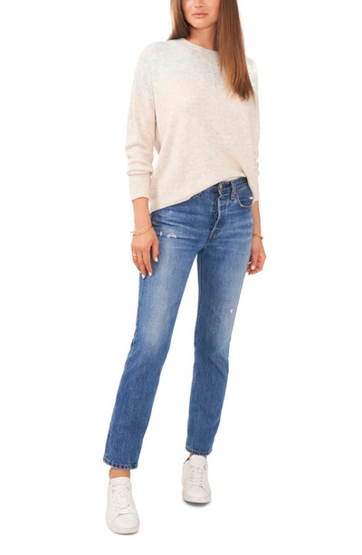 Vince Camuto Extend Shoulder Colorblock Sweater In Malted