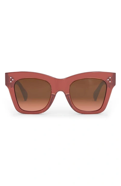 Shop Celine Bold 3 Dots 50mm Small Gradient Butterfly Sunglasses In Pink / Gradient Bordeaux