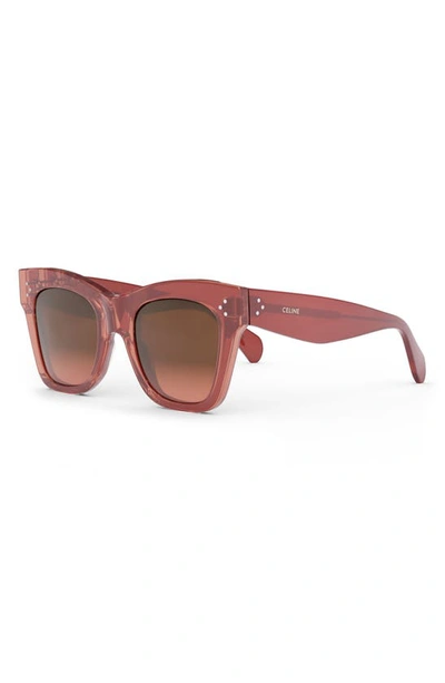 Shop Celine Bold 3 Dots 50mm Small Gradient Butterfly Sunglasses In Pink / Gradient Bordeaux