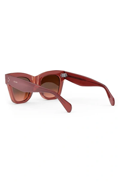 Shop Celine Bold 3 Dots 50mm Small Gradient Butterfly Sunglasses In Pink / Gradient Bordeaux