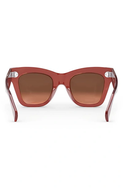 Shop Celine Bold 3 Dots 50mm Small Gradient Butterfly Sunglasses In Pink / Gradient Bordeaux