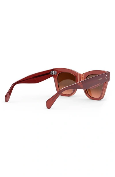 Shop Celine Bold 3 Dots 50mm Small Gradient Butterfly Sunglasses In Pink / Gradient Bordeaux