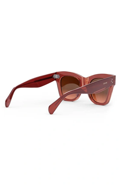 Celine Bold 3 Dots 50mm Small Gradient Butterfly Sunglasses In Pink / Gradient Bordeaux