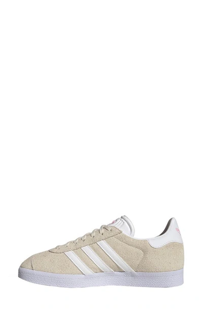Shop Adidas Originals Gazelle Sneaker In Off White/ White/ Clear Pink