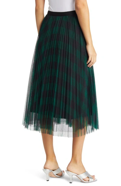 Shop Nikki Lund Belinda Plaid A-line Skirt In Green