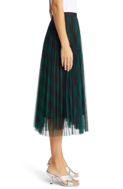 Shop Nikki Lund Belinda Plaid A-line Skirt In Green