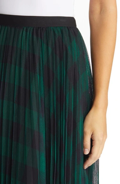 Shop Nikki Lund Belinda Plaid A-line Skirt In Green