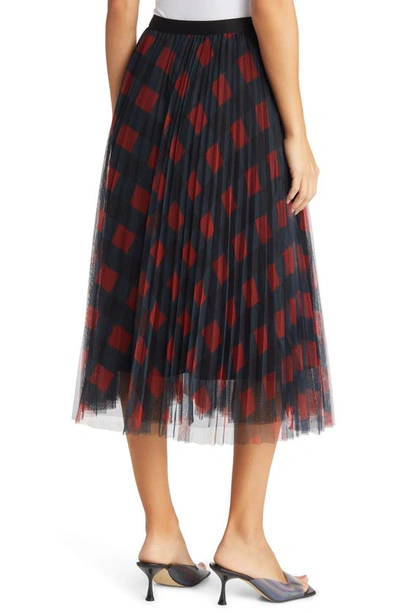 Shop Nikki Lund Belinda Plaid A-line Skirt In Red