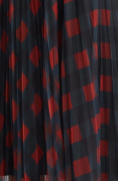 Nikki Lund Belinda Plaid A-line Skirt In Red