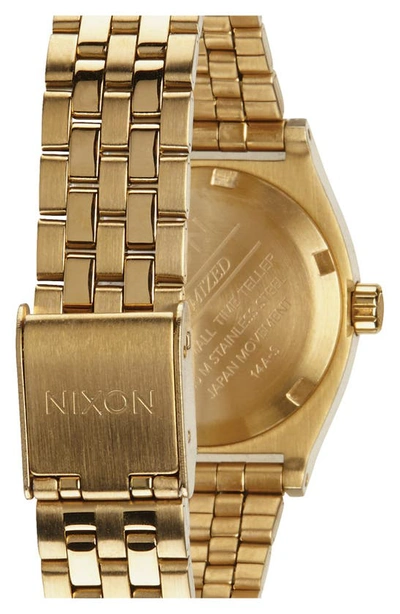 Nixon 'the Small Time Teller' Bracelet Watch, 26mm In All Gold
