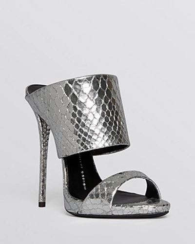 Shop Giuseppe Zanotti Coline Metallic High Heel In Silver