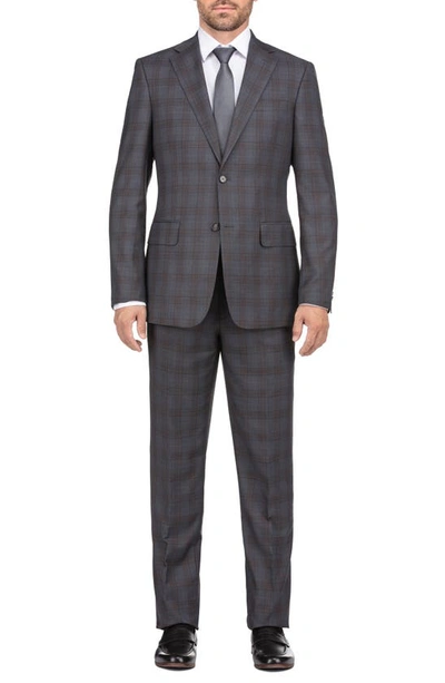English Laundry Two Button Notch Lapel Trim Fit Suit In Grytan