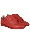 MAISON MARGIELA Red Hidden Laces Low Sneakers,S37WS0263SX8966/312
