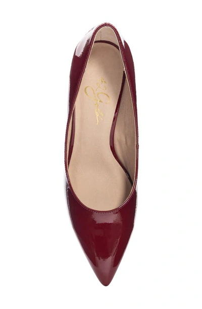 42 Gold Rafee Liquid Patent Pointed Toe Pump In Red