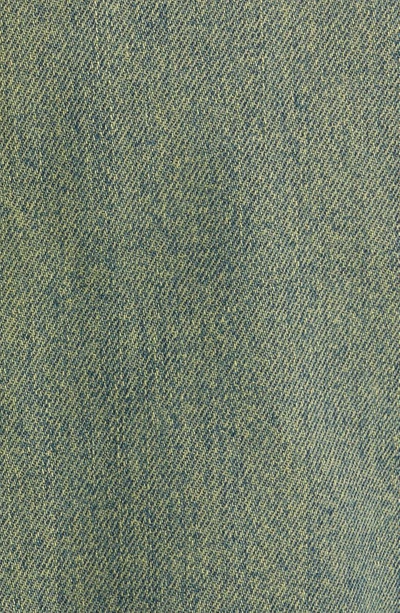 Marine Serre Moon Print Wide Leg Jeans In Green