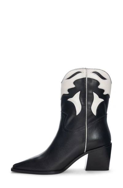 42 Gold Bartlett Two-tone Western Boot In Black